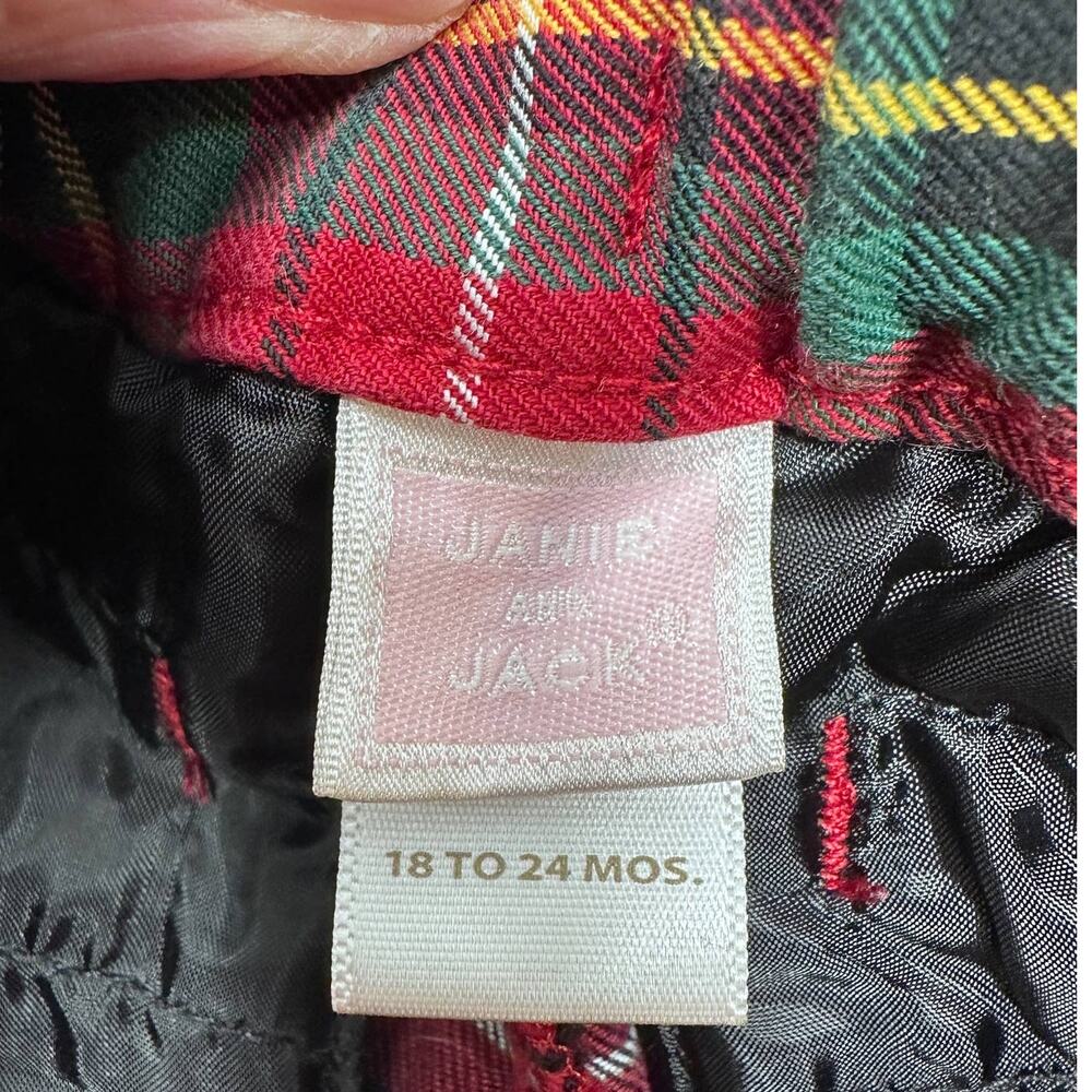 Janie and Jack Red and Green Plaid Pants size 18-24 months - Picture 2 of 6